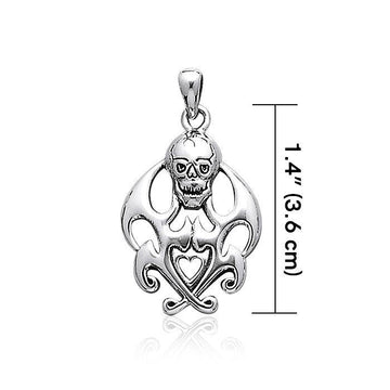 Skull Flames Pendant TP3053 - Jewelry